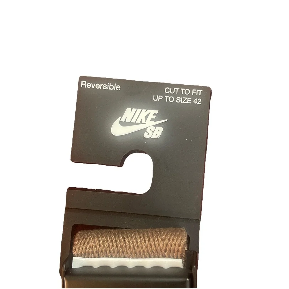 Nike NEW Mens Swoosh Adjustable Brown Web Waist Belt Up To 42